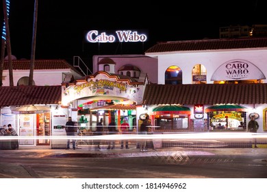 Cabo San Lucas, Baja California Sur/Mexico - January 28, 2020: View Of The Energetic Nightlife Around Cabo San Lucas At Night.