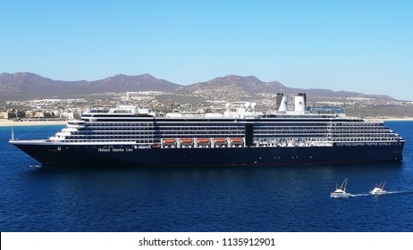 Cabo San Lucas, Mexico - 09 20 2007: Holland America Line Cruise Ship In Cabo San Lucas