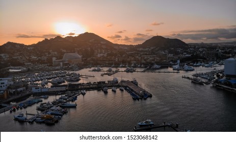 Cabo San Lucas / Mexico - September 24, 2019: An Aerial View Of Cabo San Lucas, A Popular Destination Among Tourists, Known For Its Party And Nightlife Culture And Beautiful Beaches.