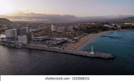 Cabo San Lucas / Mexico - September 24, 2019: An Aerial View Of Cabo San Lucas, A Popular Destination Among Tourists, Known For Its Party And Nightlife Culture And Beautiful Beaches.