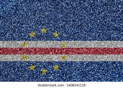 Cabo verde flag depicted on many small shiny sequins. Colorful festival background for party - Powered by Shutterstock