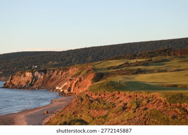 Cabot Cliffs Golf course sunset Cape Breton  Nova Scotia Cabot Trail 
