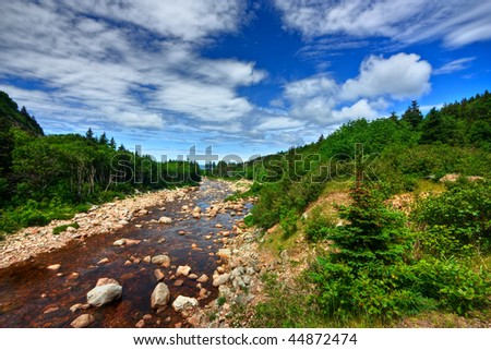 Cabot Trail Scenery in Cape Breton, Nova Scotia (HDR composite)