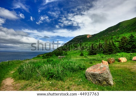 Cabot Trail Scenery in Cape Breton, Nova Scotia (HDR composite)