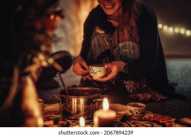 Cacao ceremony, heart opening medicine. - Shutterstock ID 2067894239
