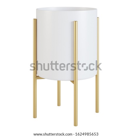 Cache-pot isolated on a white background. 3D rendering.
