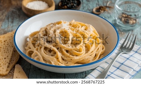 Cacio e Pepe: Simple Roman pasta dish with pecorino cheese and black pepper, delivering bold and comforting flavors.