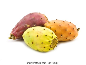 cactaceous fig on white background