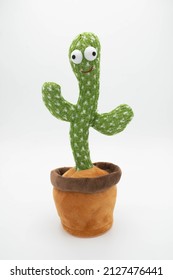 
Cactus Doll On White Background, Music Box Popular With Children