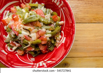 Cactus Salad On Table