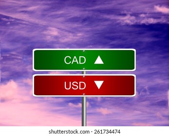 CAD USD Canada Canadian US Dollar Symbol Currency Money.