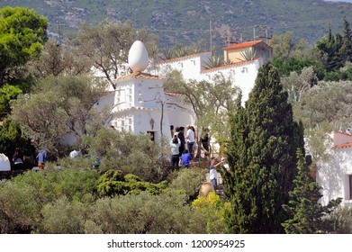 CADAQUES, SPAIN - SEPTEMBER 6, 2018: House of Salvador Dali in Cadaques in Catalonia, great painter Spanish surealist