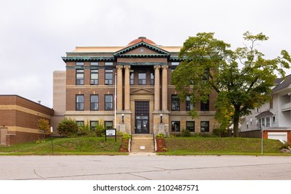 Cadillac, Michigan, USA - October 22, 2021: The Wexford County Courthouse
