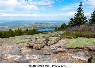 Cadillac Mountain In Acadia National Park In The Spring