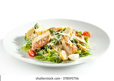 Caesar Salad with Chicken Fillet and Parmesan Cheese