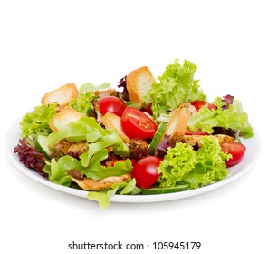 Caesar Salad Isolated On White