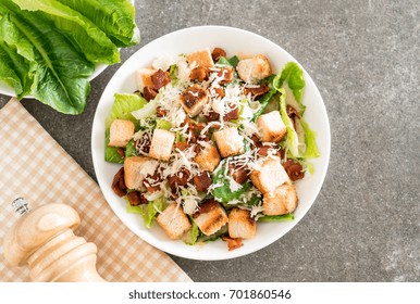 Caesar Salad On Table - Healthy Food Style