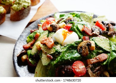 Caesar Salad With Thick Sliced Bacon