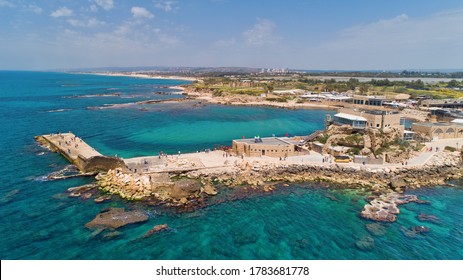 Caesarea Historical Harbor Aerial View Stock Photo (Edit Now) 1783681778