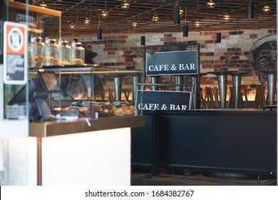 A Cafe And Bar In Sydney Is Closed During Covid 19 Social Distancting And Lockdown Regulation In NSW, Australia:27-03-2020