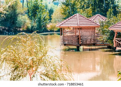 Summer Landscapes Cabin On Lake Images Stock Photos Vectors