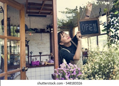 Cafe Open Shop Retail Welcome Notice Retail Front