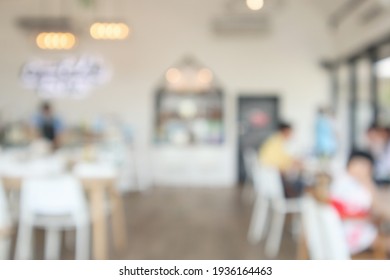 Cafe Restaurant Interior Blur For Background