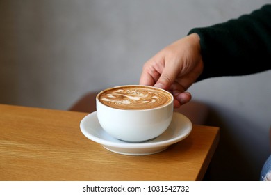 cafelatte in white cup