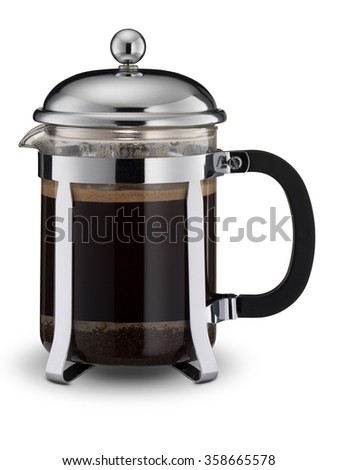 Cafetiere isolated with drop shadow