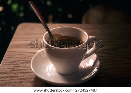 caffe with dark green background