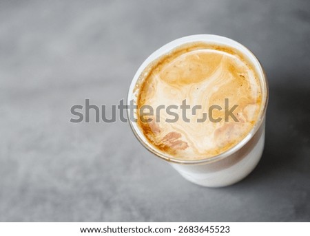 Caffe latte in a cup