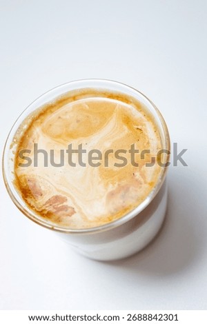 Caffe latte in a cup