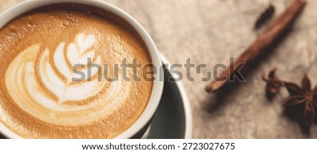 Caffe latte in a cup