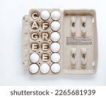 Cage Free Words Egg Carton with White Eggs