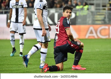 Cagliari, Italy, February 01 2020 Giovanni Simeone Of Cagliari Calcio During Cagliari Vs Parma Italian Serie A Soccer Match