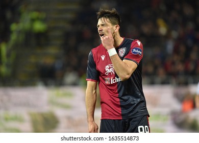 Cagliari, Italy, February 01 2020 Giovanni Simeone Of Cagliari Calcio During Cagliari Vs Parma Italian Serie A Soccer Match