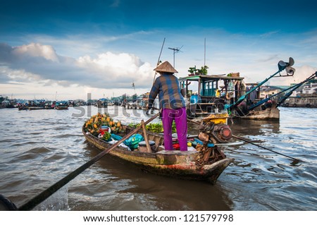 Cai Rang floating market, Can Tho, Vietnam