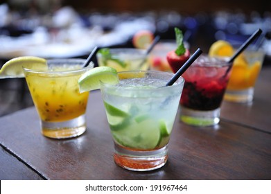 Caipirinha, Brazil's national cocktail made with Cachaca, sugar cane hard liquor, Sao Paulo, Brazil - Shutterstock ID 191967464