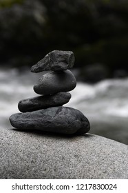 Cairn by the river