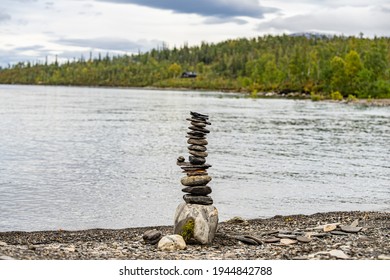 Cairn At A Lake In Norway