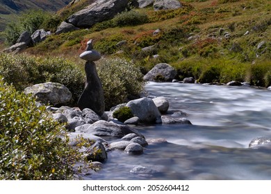 A Cairn Next To The 