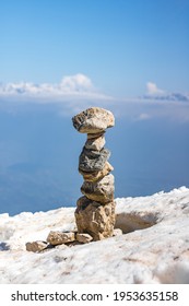 Cairn At The Top Of Moucherotte Mountain, In The Vercors Massif (Isère, France)