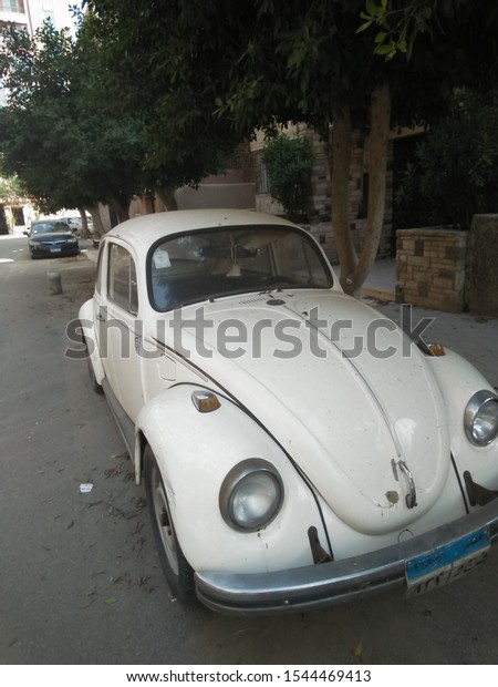 Cairo , Arabic Republic of Egypt-10.29:2019:  old\
white car in the street