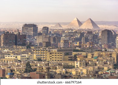 CAIRO - DECEMBER 28 : View from Cairo Citadel in the morning Dec. 28,2017 in Cairo, Egypt.