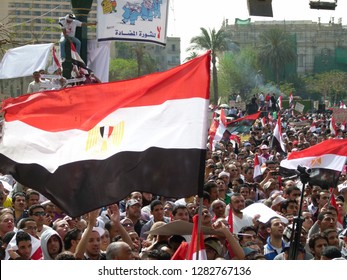 Cairo - Egypt - 4 February 2011 - Egyptian Revolution - Egyptian Flags In Tahrir Square