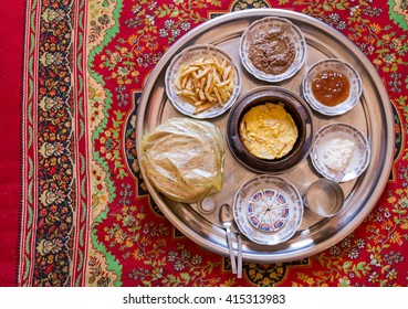 CAIRO, EGYPT - FEBRUARY 5, 2016: Traditional Egyptian Food Served On Plate.