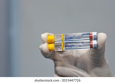 Cairo, Egypt, July 25 2021, Actrapid Human Insulin RDNA Penfill 100 IU Solution For Subcutaneous Or Intravenous Injection In Cartridge For Use With Novo Nordisk Devices Used In Diabetic Patients