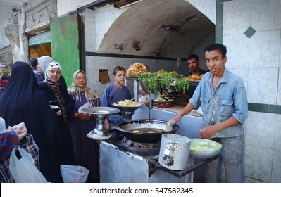 Cairo, EGYPT - May 12, 2012: Street Food In Cairo