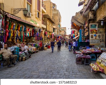 Cairo, Egypt - November 2, 2019: Picturesque Street In The Old Town.