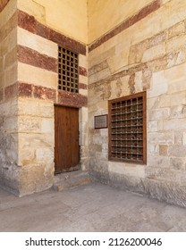 Cairo, Egypt - November 27 2021: Mamluk era Prince AlaaAl Din Kojk Burial Chamber, attached to the Mosque of Aqsunqur, aka Blue Mosque, Bab El Wazir district, Old Cairo